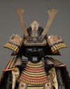 A JAPANESE BLACK LACQUER SUIT-OF-ARMOUR (YOROI) 鎧 WITH DRAGON CREST, SHÕWA PERIOD (1926-1989)