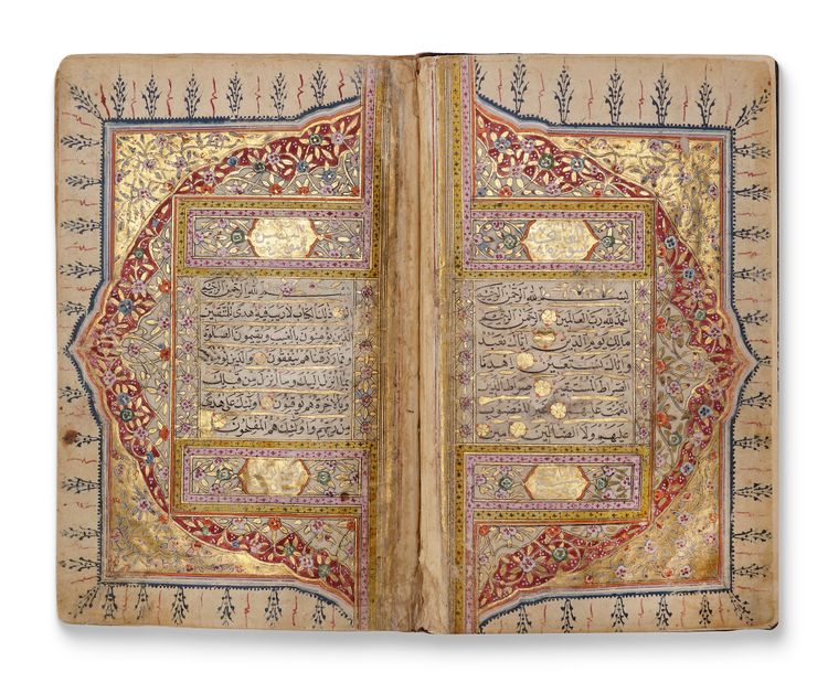 AN ILLUMINATED OTTOMAN QURAN, WRITTEN BY THE SCRIBE HAFIZ HUSSEIN AL-RIF'ATI AL-AQHISARI, DATED 1225 AH/1810 AD