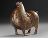 A CHINESE GILT BRONZE HORSE STATUE,19TH CENTURY