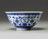 A Chinese blue and white 'Eight Buddhist Emblems' bowl