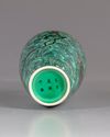 A Chinese green ground vase