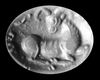 A SASSANIAN GARNET INTAGLIO WITH A RECLINING MOUNTAIN GOAT, 3RD-4TH CENTURY AD