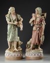 A PAIR OF ROYAL DUX FIGURINES, FRANCE, LATE 19TH CENTURY