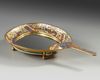 A FRENCH GILT BRONZE  AND ENAMELED HAND MIRROR, 19TH CENTURY