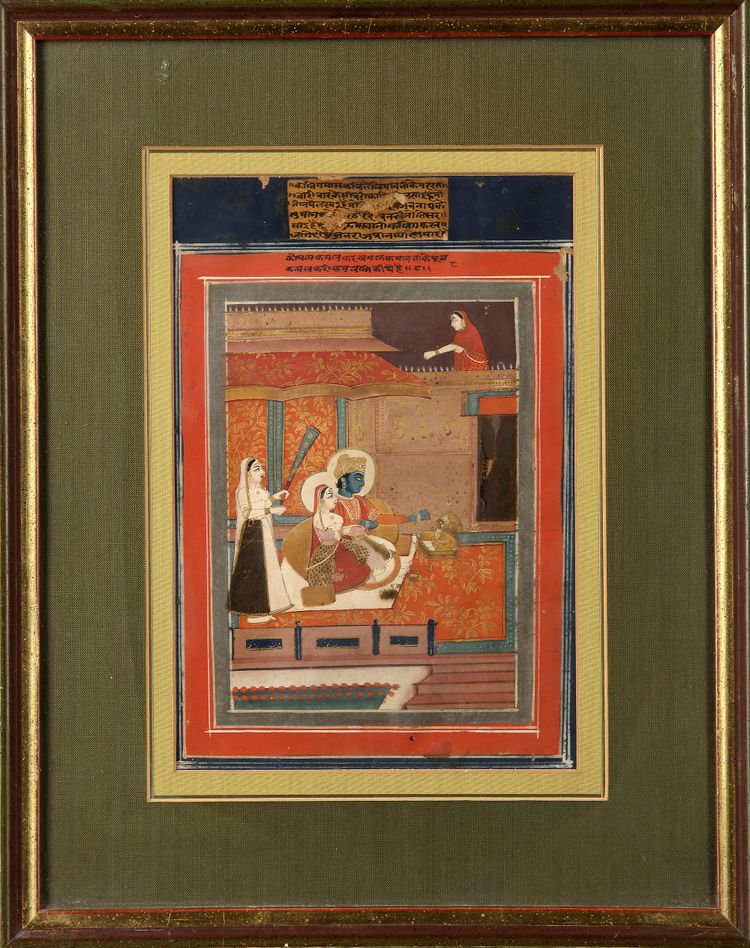 RADHA AND KRISHNA, RAGA RAGINI SERIES, JAIPUR RAJASTHAN, LATE 19TH CENTURY