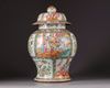 A large Cantonese vase with cover