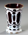 A BOHEMIAN OVERLAY GLASS GOBLET, CIRCA 1880