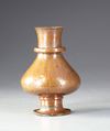 BRASS VASE WITH INSCRIPTION BANDS AND ARABESQUES, MID 14TH CENTURY