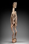 Asmat. Very large Asmat ancestor sculpture. Collected by Jac Hoogerbrugge in the 1960’s or 1970’s. Remnants of lime.