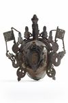 A MONGOLIAN BRONZE MAHAKALA-HEAD RITUAL WATER POT