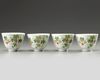 Four Chinese famille rose 'bitter melon' cups
