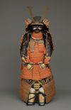 A GOLD LACQUER JAPANESE SUIT OF ARMOUR (YOROI), LATE EDO PERIOD