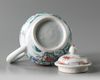 A Chinese famille rose 'mandarin ducks' teapot and cover