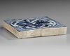 A CHINESE BLUE AND WHITE DRAGON TILE, 20TH CENTURY