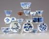 Eighteen Chinese blue and white wares