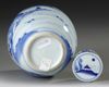 A CHINESE BLUE AND WHITE GINGER JAR WITH COVER, 19TH CENTURY