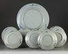 A set of nine Chinese blue and white plates