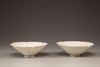 A pair of qingbai petal-lobed bowls