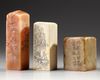 Three Chinese soapstone seals