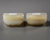 TWO CHINESE WHITE JADE BELT BUCKLES, LATE 20TH CENTURY