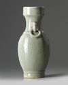 A CHINESE CELADON CRACKLE-GLAZED VASE, 19TH CENTURY