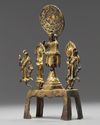 A Chinese gilt bronze Buddhist votive group