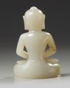 A Chinese white jade Shakyamuni