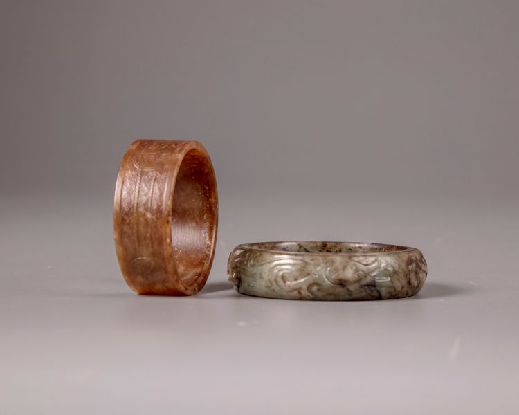 Two Chinese jade bangles