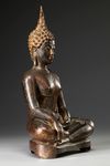 A LARGE BRONZE SEATED BUDDHA, THAILAND, 15TH-16TH CENTURY