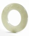 A Chinese white jade 'zodiac' bi disc