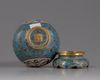 A Chinese cloisonné enamel 'Islamic market' vase and stand
