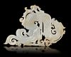 A PALE CELADON JADE DRAGON PENDANT, CHINA, HAN DYNASTY (206 BC–220 AD)