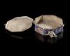 AN INDIAN ENAMELLED SILVER AMULET BOX, 19TH CENTURY