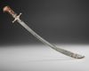AN OTTOMAN STEEL SWORD (SHAMSHIR) AND SCABBARD, 18TH CENTURY