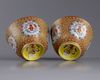 A pair of Chinese famille rose 'fulushouxi' bowls