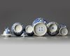 A group of five Chinese blue and white vases