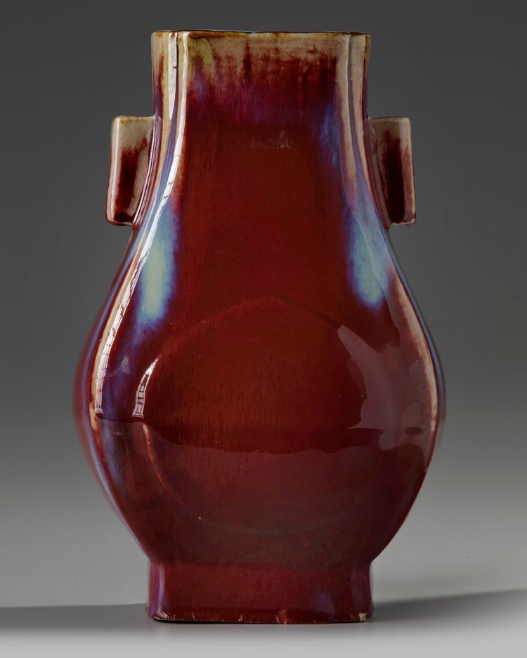 A Chinese flambé-glazed 'hu' vase