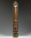 AN OTTOMAN WOODEN MOTHER-OF-PEARL AND IVORY INLAID BAROMETER,1297 AH/1879 - 1880 AD