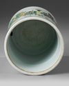 A CHINESE FAMILLE VERTE BRUSH POT, BITONG, QING DYNASTY (1644- 1911)