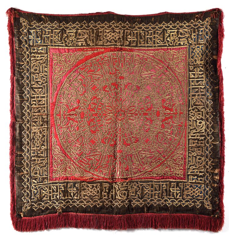 AN OTTOMAN EMBROIDERED HANGING PANEL, 19TH CENTURY