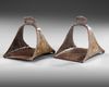 A PAIR OF STEEL STIRRUPS, NORTH AFRICA, 19TH CENTURY