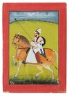 A PRINCE ON HORSE, JODHPUR RAJASTHAN, INDIA, 19TH CENTURY