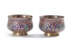 TWO INDIAN SILVER ENAMEL CUPS, 19TH CENTURY