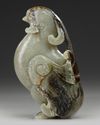 A CHINESE JADE PHOENIX, IN ARCHAIC STYLE, MING DYNASTY (1368-1644)