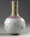 A Chinese famille rose 'peonies' bottle vase