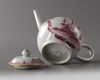 A Chinese puce-enamelled 'European subject' teapot and cover