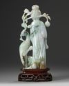 A Chinese jadeite carving of a female immortal