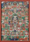 A Mongolian thangkha depicting the Mandala of Vairocana