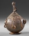 IVORY COAST BRONZE POT, PROBABLY AKAN