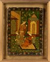 TWO PERSIAN LACQUERED PAINTINGS, 19TH CENTURY